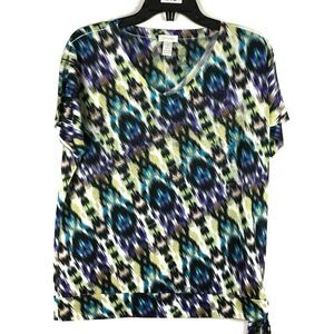 Chico's Womens Shirt Blouse Top Size 1 Embellished‎